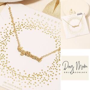 Dog Mom Gold Necklace